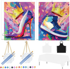 2Pack 8X10 Couples Painting Kit Date Night Valentine'S Day Sip and Paint Kit for