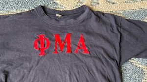 Vintage 70's Mayo Spruce Brand Phi Mu Alpha Fraternity Sorority Navy T-Shirt