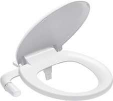 Bidet Toilet Seat with Soft Close Lid - Non-Electric Dual Nozzle System,