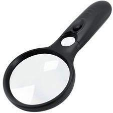 Magnifying Glass with Light, 3X Large Lens  12X High Power Lens, Lighted Mag...