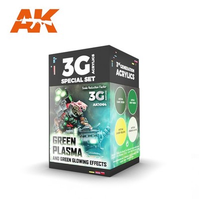 AK-1064 AK Interactive Wargame Color Set Green Plasma And Glowing Effect
