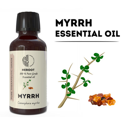 Heroot Myrrh Essential Oil Pure for Diffuser Aromatherapy Home Fragrance DIY Use