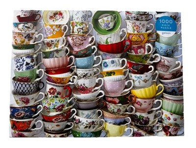 Galison Puzzle Teetassen 1000 Teile - Vintage Style - ungeprüft