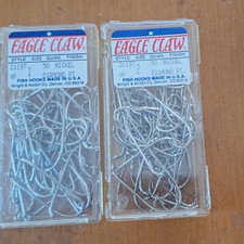 Eagle Claw 01197 Lazer Sharp Nickel Bait Hooks Size 1 and 2, 86 hoojs