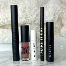 New Morphe Makeup Gift Set Make It BIG Mascara, Gloss EyeLiner Brow Gel Primer