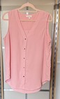 Maurices Damen ärmellose Bluse in einem zarten Blush Pink Farbe.