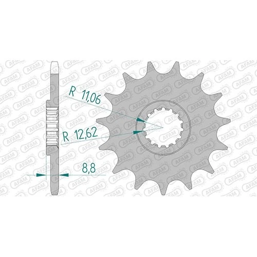 DID Chainset Steel 520VX3 G&B Clip for Husqvarna TE 300i, Year 2022 - Image 4 of 4