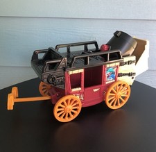 Fisher Price Great Adventures Western Stage Coach Robbery Chase Wagon Cannon
