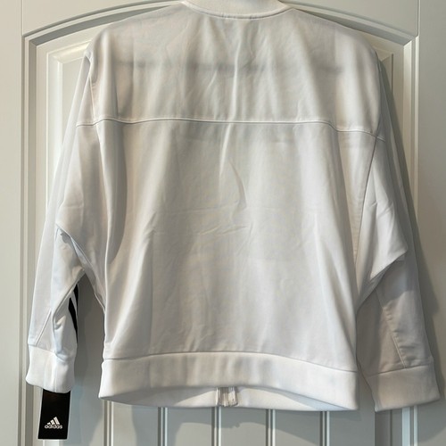 Adidas Youth Girls White Track Jacket XL 16 NWT - Picture 6 of 6