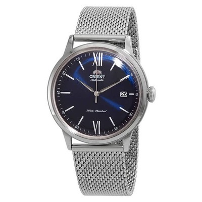 Orient Automatic Blue Dial Stainless Steel Mesh Men's Watch RA-AC0019L10B