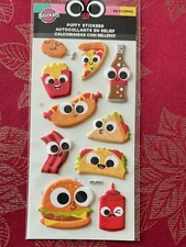 ONLY 1 - NEW PUFFY TACO HOTDOG SODA FOOD 3D STICKERS - FREE SHIPPING