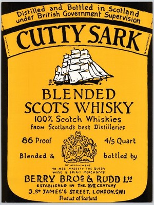 Cutty Sark Blended Scotch Whisky Berry Bros Scotland Liquor 1977 Print Ad