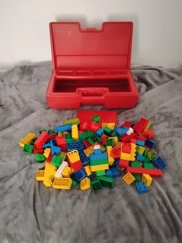 VINTAGE 166 LEGO DUPLO ASSORTED PIECES LOT & CASE