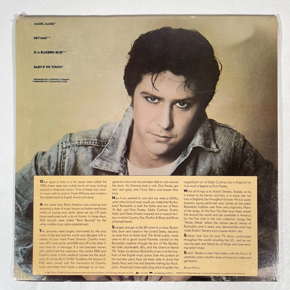 SHAKIN' STEVENS Self Titled 10" Vinyl EP NEW & SEALED 1980 - Image 2 of 2