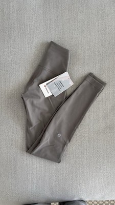 Lululemon Wonder Train HR 28  Contour Fit Leggings WSHG grau taupe US 0 neu mit Etikett