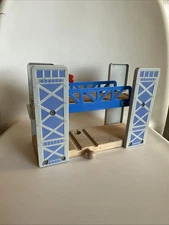 Z MAYABBO Wooden Train Accessory Bridge for Wooden Railway
