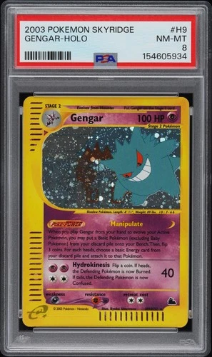 Gengar Holo H9/144 Skyridge Pokemon PSA 8