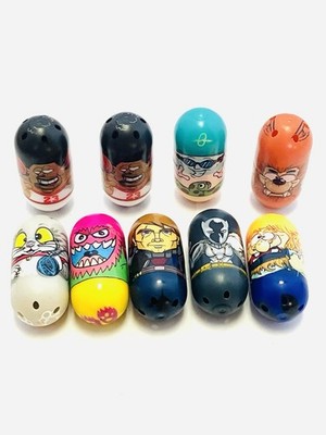 Mighty Beanz Mixed Figures Lot(9) Moose Toys Some Rare Marvel Sports & More