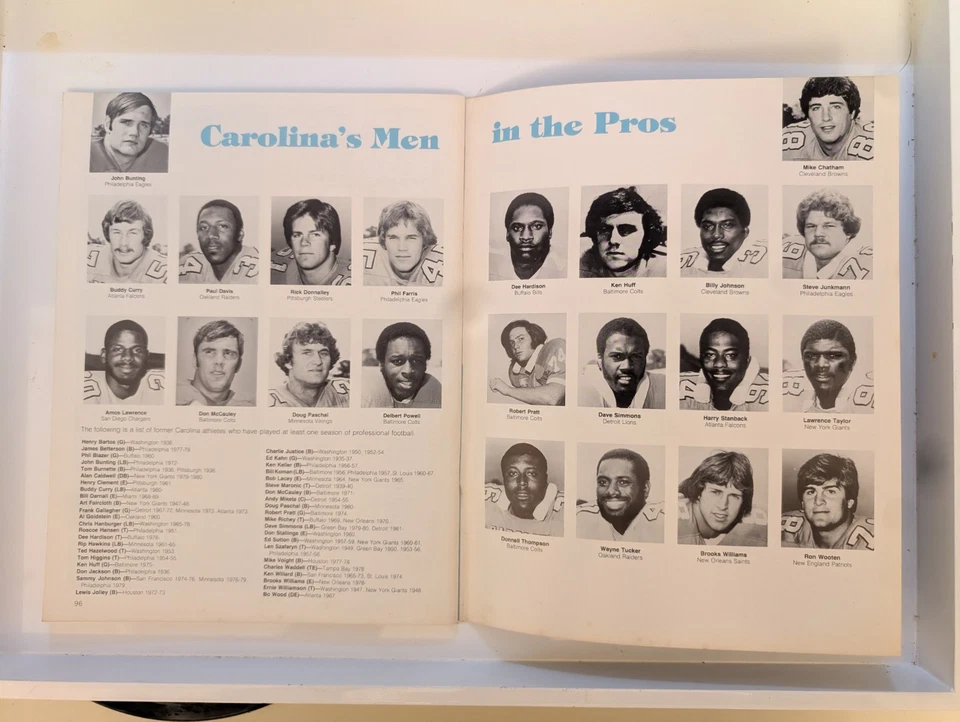 Guía de medios de fútbol americano 1981 University of North Carolina Tar Heels Foto 2 de 3