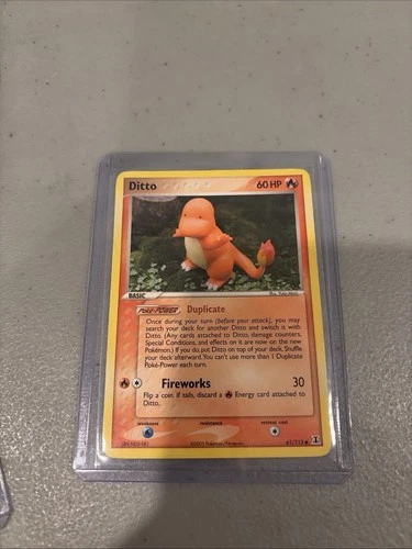 Pokemon TCG Ditto 61/113 Regular Charmander Card 2005 Decent Condition