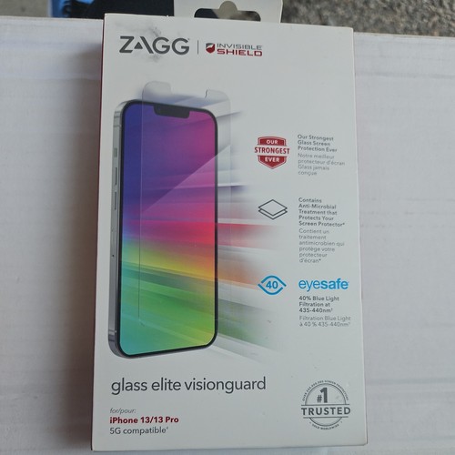 ZAGG InvisibleShield Glass Elite VisionGuard screen Protector iPhone 13 and Pro