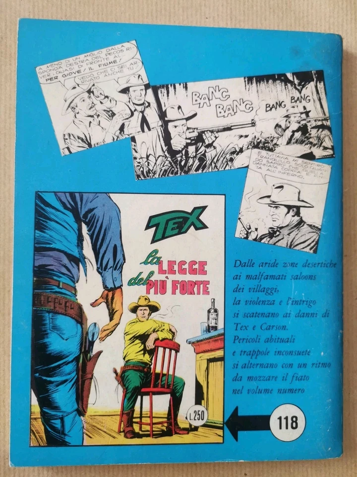 TEX N. 117 - ORIGINALE IN PRIMA EDIZIONE DA L. 250 - OTTIMO +   - Immagine 2 di 4