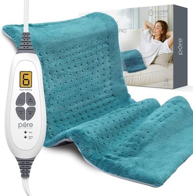 Electric Heating pad for Back/Shoulder/Neck/Knee/Leg Pain Relief, 6 Fast Heating