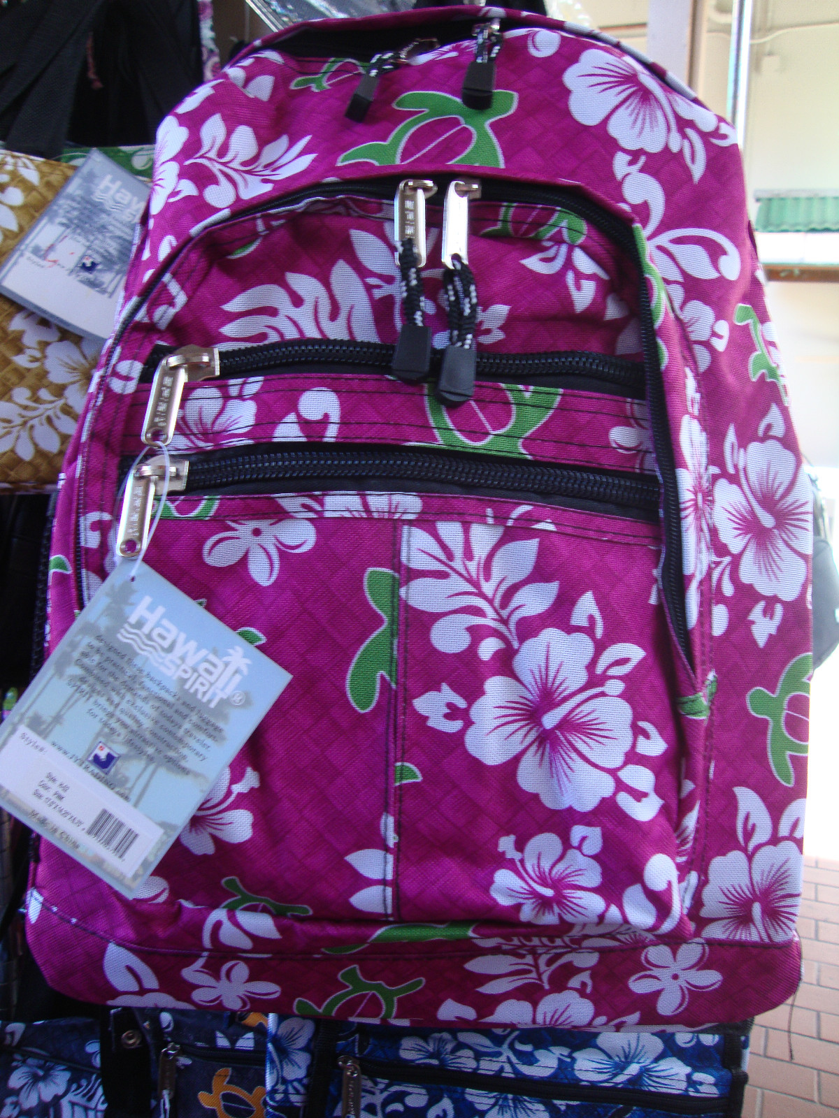 Hawaii Spirit Hawaiian Print School Backpack Travel Beach Shopping ...