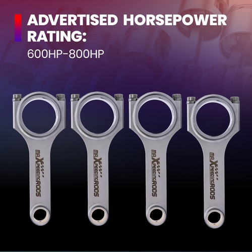 Forged 4340 H Beam Connecting Rods for Honda Civic B16A 1.6L Engine ARP 5.29" - Picture 2 of 10