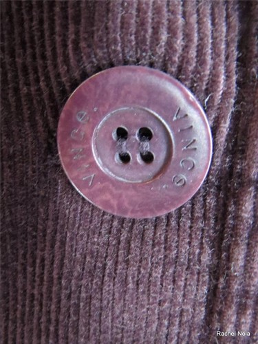 Chaqueta Blazer Vince Talla 10 M Marrón Cuerda de Algodón Botones Frontal Informal EE. UU. - Imagen 4 de 12