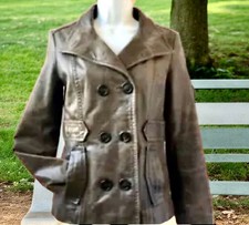 Nicole Benisti Montreal Brown Leather Jacket Womens Small