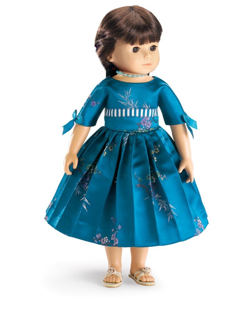 18" Dress Royal Blue Cherry Blossom Carpatina Fits 18 Inch Dolls