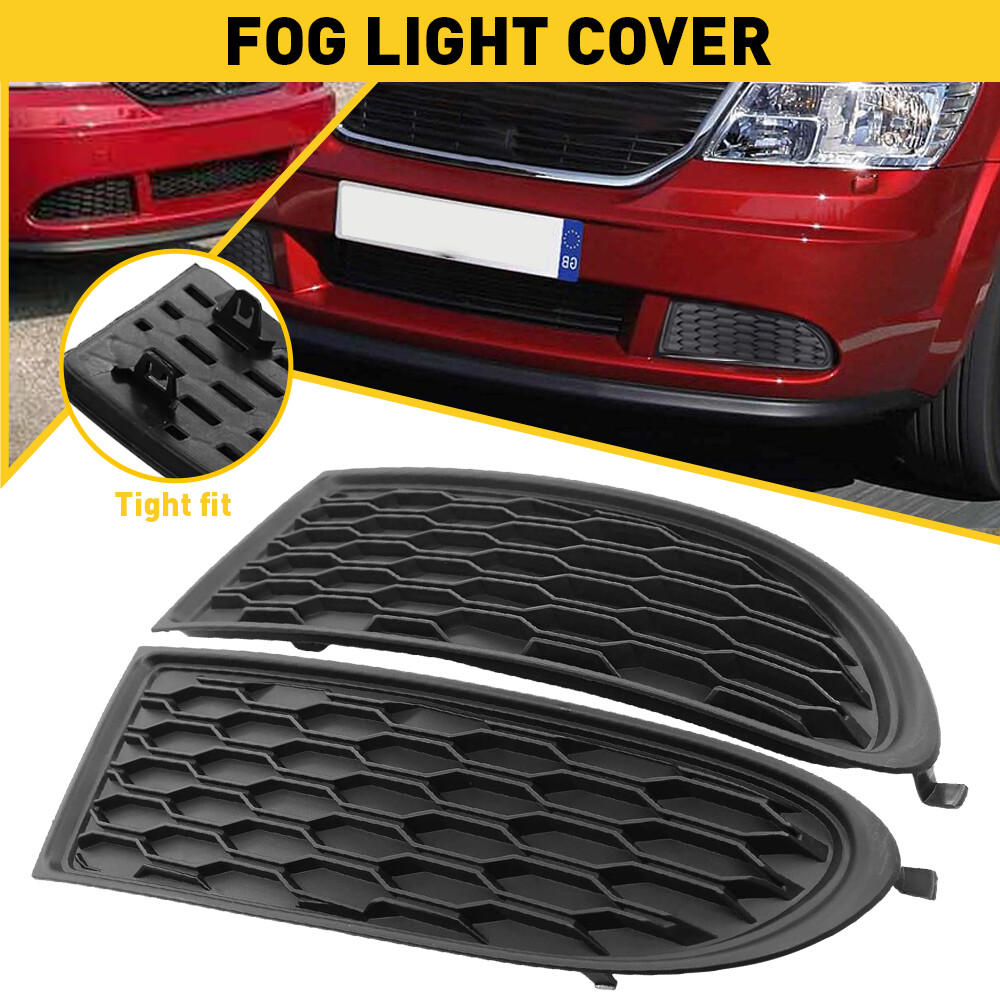 Front Bumper Fog Light Cover Lamp Bezel Dodge For 11-2018 Journey 2019 2020