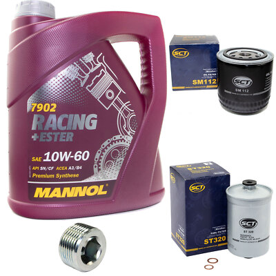 4L Öl Set Inspektion Kraftstoff Ölfilter Ölschraube für Lancia Kappa 2.0 205 PS 