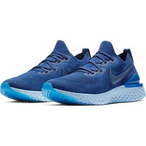 nike epic react flyknit 2 blue and white