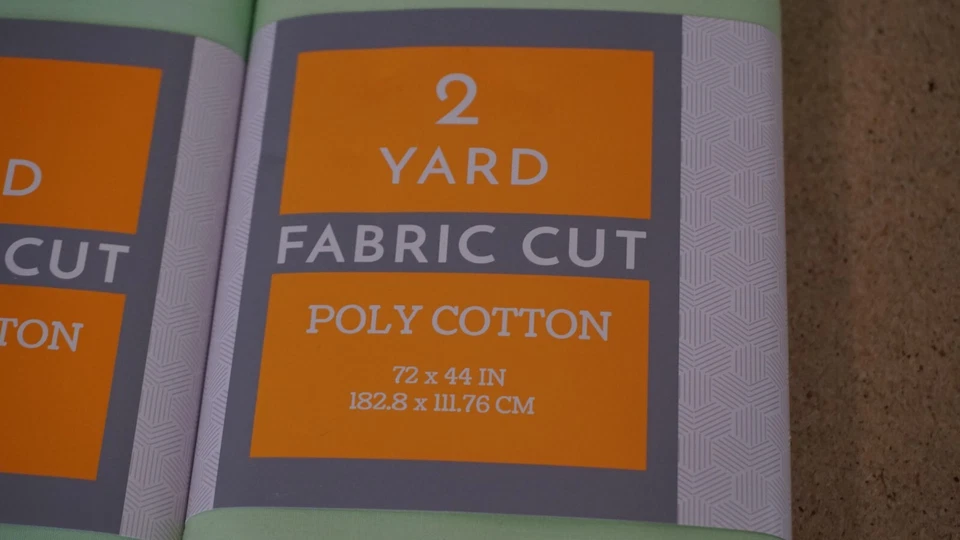 (4 juegos) Dos telas de polialgodón liso precortado de 2 yardas - verde lima pálido Foto 2 de 4