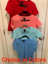 Moda International Woman's V-Neck Blouse Size XL (Multiple Colors) Preowned