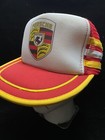 Vintage 80s 3 Triple Stripe Mesh Trucker Hat Snapback Porsche NOS Cap RARE Otto