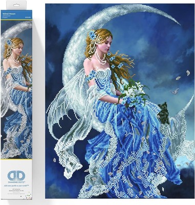 All-Inclusive Diamond Art Kit for Adults - Wind Moon Fantasy Design, 52x68cm
