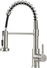 Comercial Spring Brushed Nickel Kitchen Faucet with Sprayer Pull Down Sink Mixer