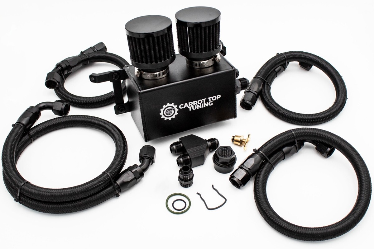 Katch　T-8 & S-1 1.8T Catch Can Kit for CTT Cast or Billet Valve Cover - VW MK4