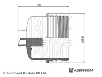 ADBP990014 Blue Print Deckel, ÖLfiltergehäUse FüR Alfa Romeo,Fiat,Ford,Lancia,Op