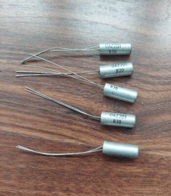 OAZ201 VINTAGE TRANSISTOR DIODE RED DOT ×5 NEW OLD STOCK ELECTRONICS El1 EL1