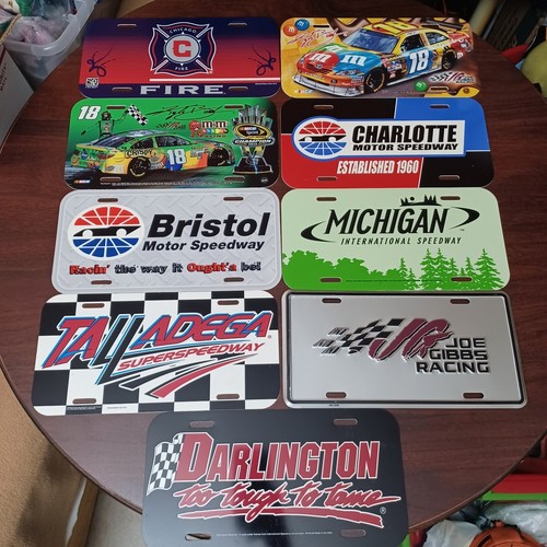 Nascar License Plate Lot Of 9 M&M Bristol Speedway Talladega