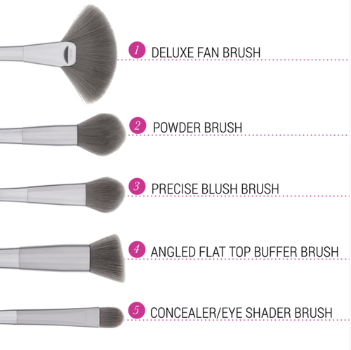 BH COSMETICS Smoke 'n Mirrors 10 Piece Metalized Brush Set with Bag New - Picture 5 of 5