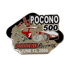 2004 Pocono 500 NASCAR Raceway Long Pond Pennsylvania Race Racing Lapel Pin