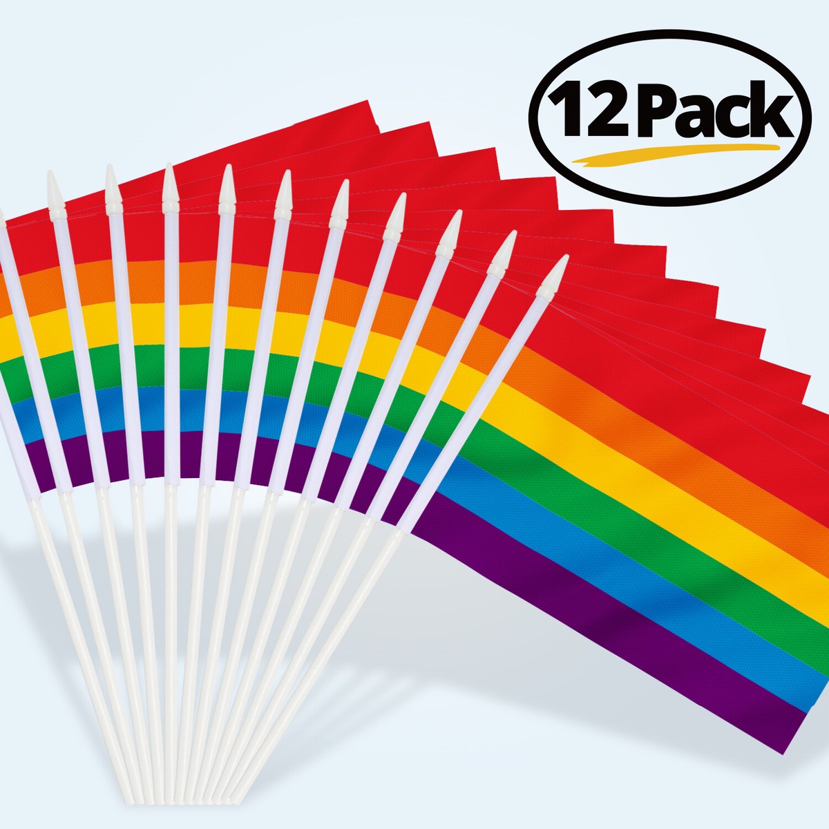 XCFH LGBTQ Pride Flaggen-Set – 75 Stück, 15 Designs, 12,7x20,3 Cm