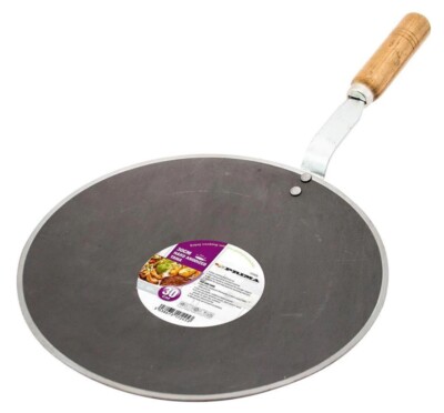 NEU 30 cm Stahl Harteloxiert Tawa Roti Chapatti Naan Maker Tawa Flache Brotform