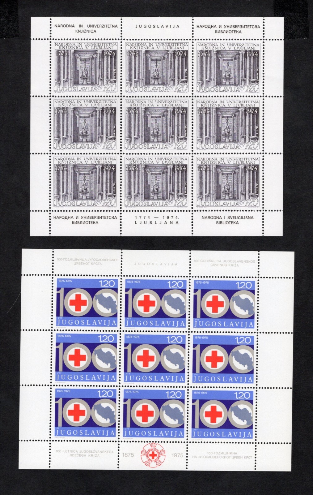 Yugoslavia 1974-75 mini-sheets of stamps Mi#1656+1568+1576+1619-20 MH CV=22$ Yugoslavia 1974-75 mini-sheets of stamps Mi#1656+1568+1576+1619-20 MH CV=22$