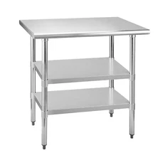 Stainless Steel Work Table 24"X36" Commercial Kitchen Food Prep Table W/2 Shelf